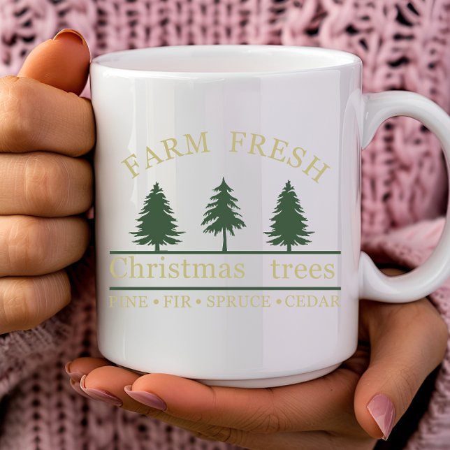 Mug Sapins de Noël frais de la ferme (Créateur téléchargé)