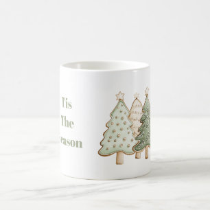 Mug Sapins de Noël Green Cream