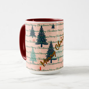 Mug Sapins de Noël Luxueux Tendance de Noël