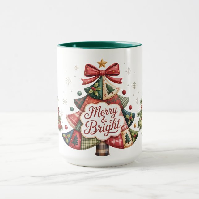 Mug Sapins de Noël Patchwork  (Centre)