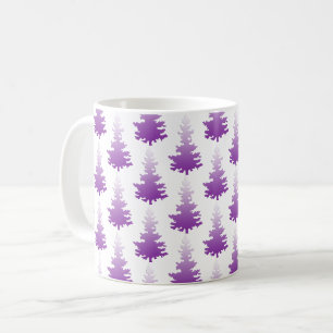 Mug Sapins de Noël persistants rouge-violet
