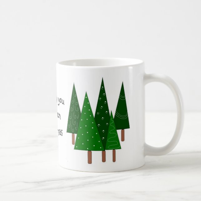Mug Sapins de Noël verts (Droite)