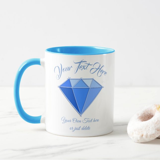 Mug Sapphire Gemstone. Bijouterie. 45 Anniversaire du  (Avec donut)