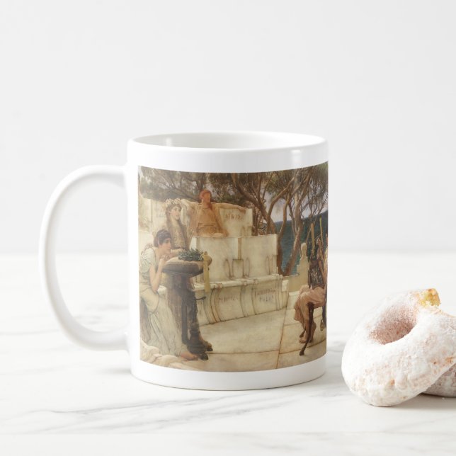Mug Sappho et Alcaeus par Sir Lawrence Alma Tadema (Avec donut)