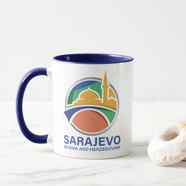 Mug Sarajevo Bosnia and Herzegovina (Avec donut)