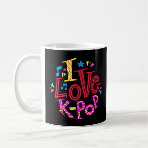 Mug Saranghae Coréen Poignée de doigt Graphique J'aime