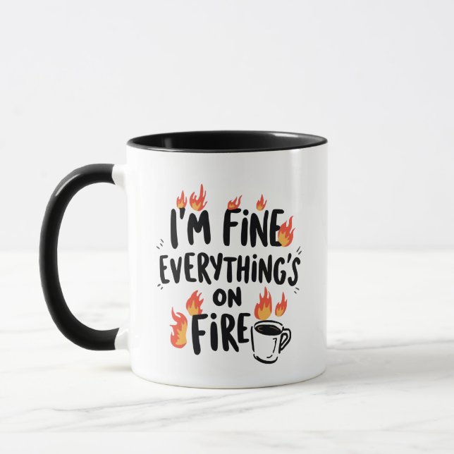 Mug Sarcastic Chaos and Coffee Quote (Gauche)