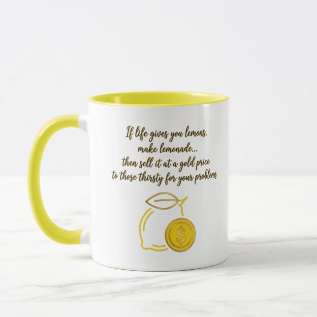 Mug Sarcastic Entrepreneur Gift | Sell Your Problems (Gauche)