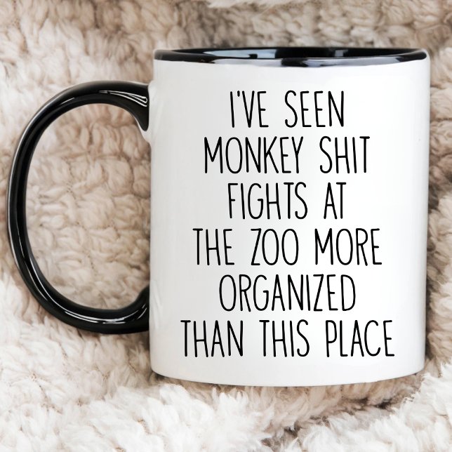 Mug Sarcastique, J'Ai Vu Monkey S*it Se Battre Au Zoo (Créateur téléchargé)