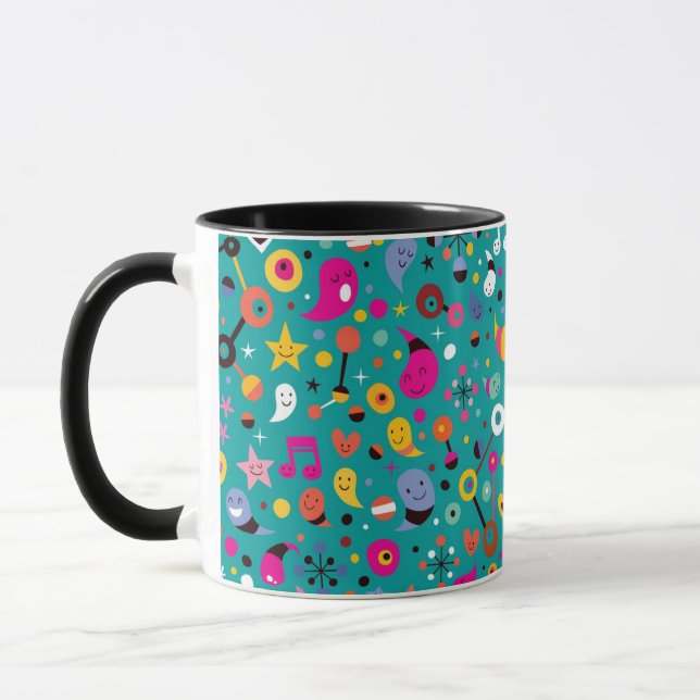 Mug sarcelle d'hiver de motif de bande dessinée (Gauche)