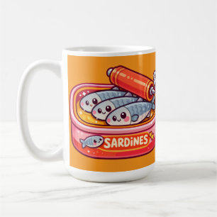 Mug Sardines Mignonnes Peuvent Rose Orange