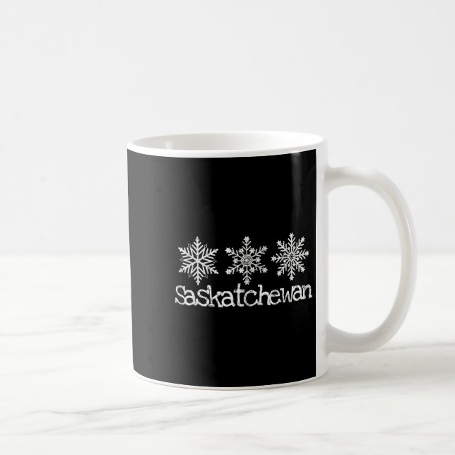 Mug Saskatchewan Canada Ski Skiing Skieur Flocons de n (Droite)