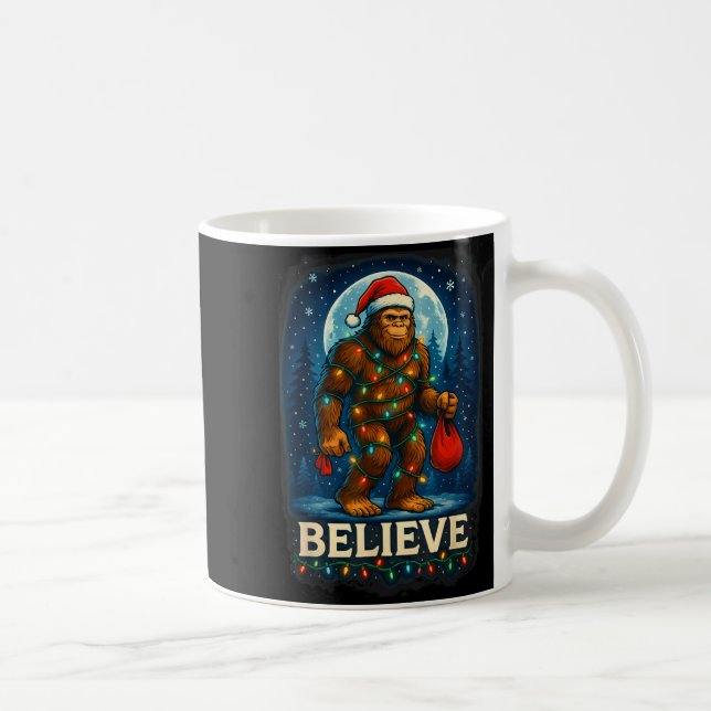 Mug Sasquatch Christmas Lights Holiday Believe  (Droite)