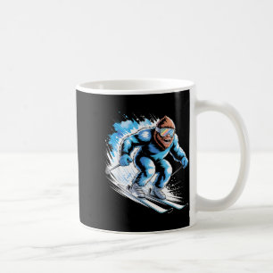 Mug Sasquatch de ski sport d'hiver ski skieur drôle
