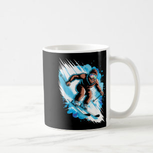 Mug Sasquatch ski sport d'hiver skieur drôle ski
