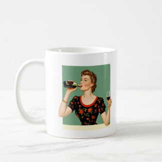 Mug Sass vintage - "La bouteille est un verre"