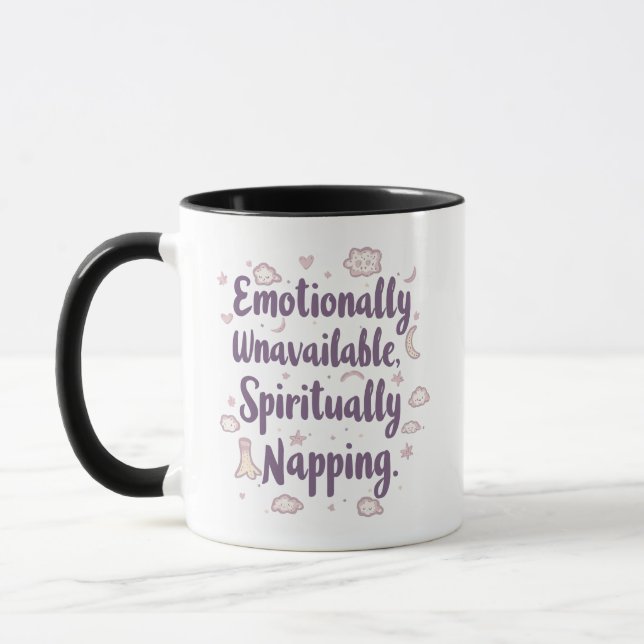 Mug Sassy Introvert Humor with Cute Clouds (Gauche)