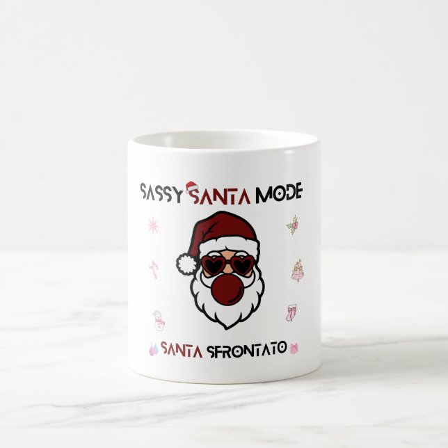 Mug Sassy Santa Mode – Bilingual Christmas Design  (Centre)