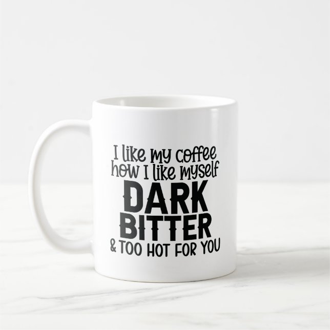 Mug sassy sarcasme typographie noire (Gauche)