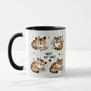 Mug Sassy Tigers Journaling - "Désolé, pas désolé"