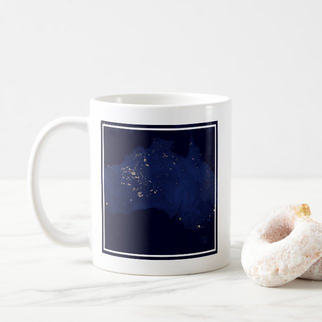 Mug Satellite Les Lumières Nocturnes De L'Australie. (Avec donut)