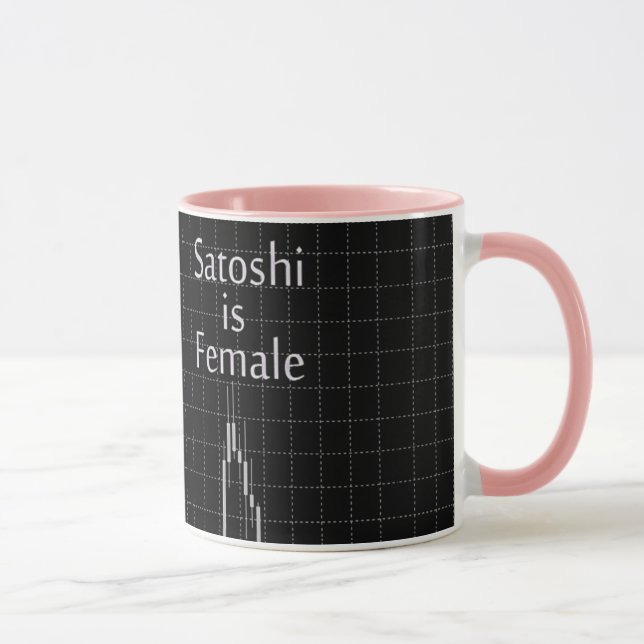 Mug Satoshi est une femme blanche noir Stock diagramme (Droite)