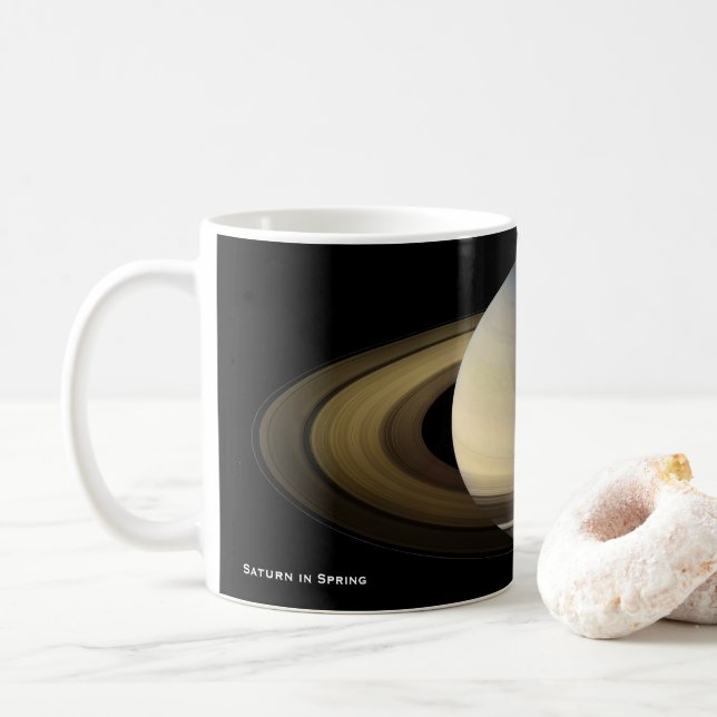 Mug Saturne à l'équinoxe du printemps, Cassini-Huygens (Avec donut)