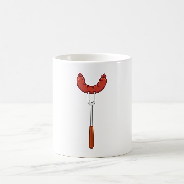 Mug Saucisse grillée sur fourchette à BBQ (Créateur téléchargé)