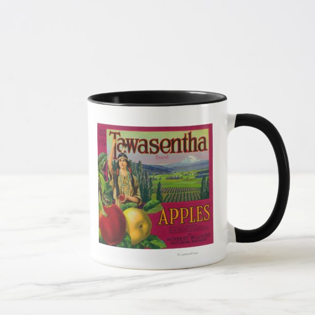 Mug Saumon blanc, Washington - Tawasentha Apple Labe (Droite)