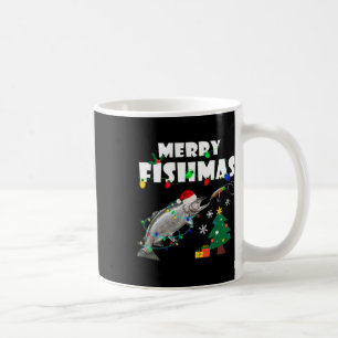 Mug Saumon Steelhead Joyeux Fishmas Noël Roi Truit