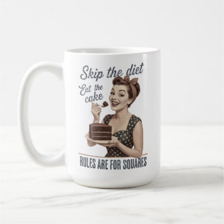Mug Sauter le régime Manger le gâteau Rétro