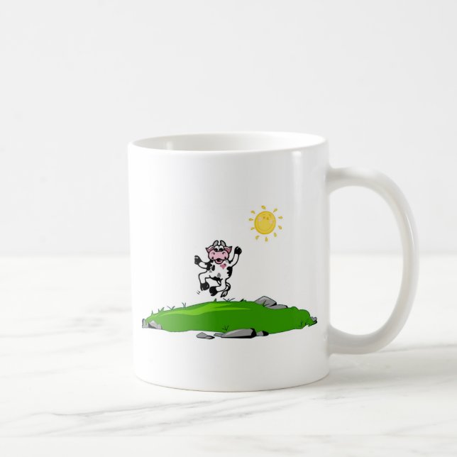 Mug Sauter pour la vache à joie sur l'herbe (Droite)