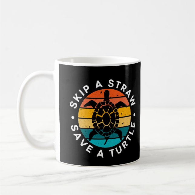 Mug Sauter Une Paille Sauver Une Tortue (Gauche)