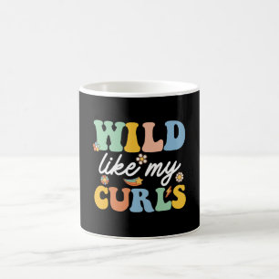 Mug Sauvage comme mes boucles Cheveux bouclés Groovy