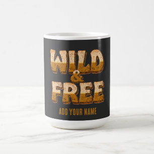 Mug Sauvage et Libre - Rétro Typographie Groovy des an