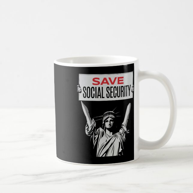 Mug Sauver la sécurité sociale - Statue de la Liberté  (Droite)