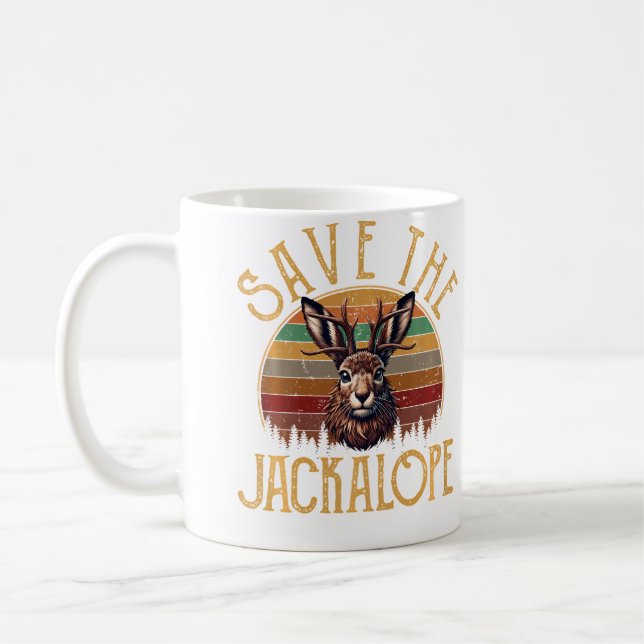 Mug Sauver Le Jackalope Amateur de Camping Jackalope (Gauche)