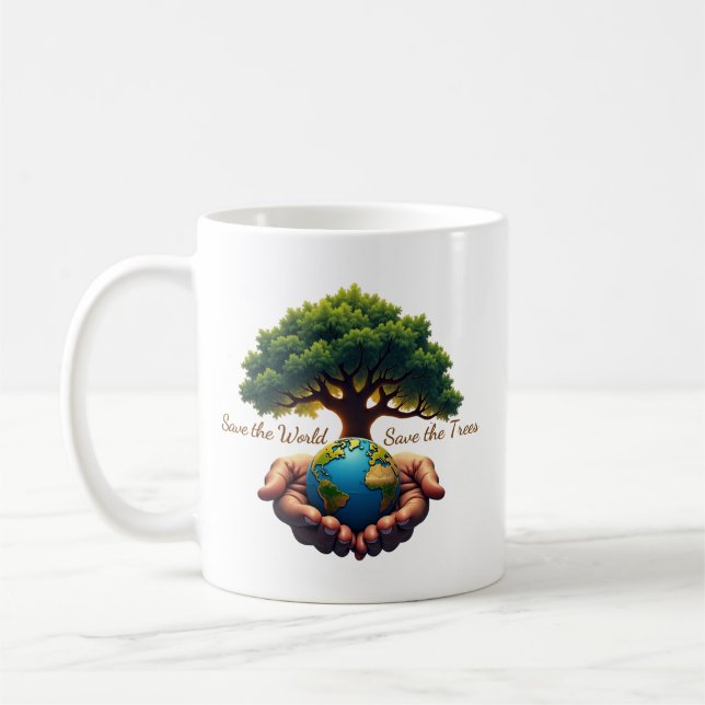 Mug Sauver le Monde Sauver les Arbres (Gauche)
