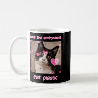 Mug Sauver l'environnement Manger du plastique Chat Dr