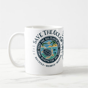 Mug Sauver L'Océan Garder La Mer Sans Plastique Tortue