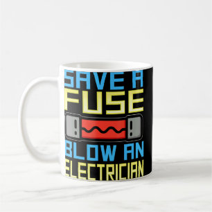 Mug Sauver Un Fuse Feu Un Électricien