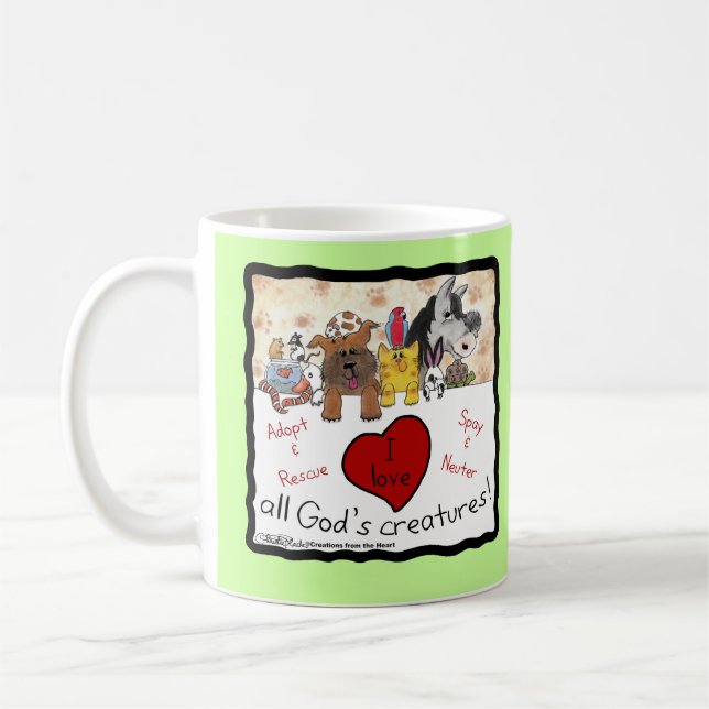 Mug Sauvetage animal-J’aime toutes les créatures de Di (Gauche)