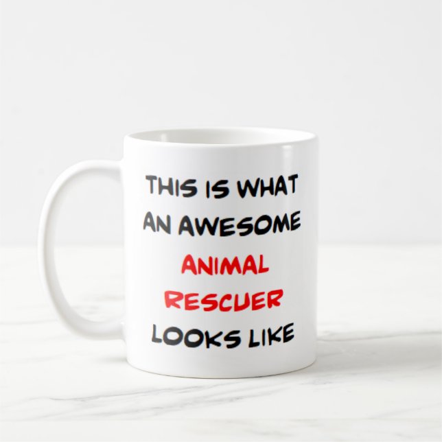 Mug sauveteur animal, génial (Gauche)