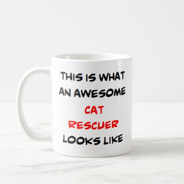 Mug sauveteur de chat, génial (Gauche)