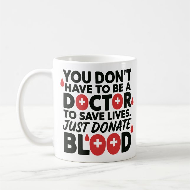 Mug Sauvez des vies Conception - Sensibilisation au do (Gauche)