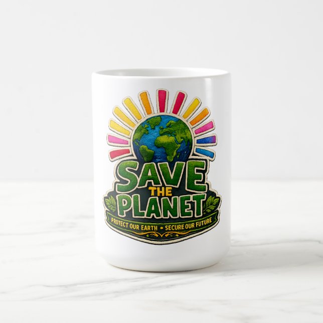 🌍☕ Mug « Sauvez la Planète » 🌱 (Centre)