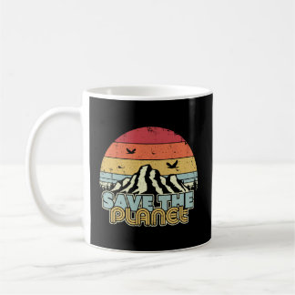 Mug Sauvez le changement climatique planétaire rétro