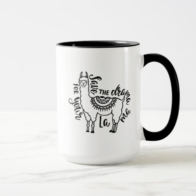 Mug Sauvez le drame pour votre lama (Droite)