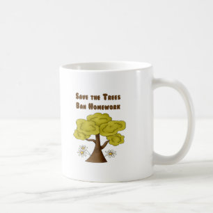 Mug Sauvez le travail d'interdiction d'arbres