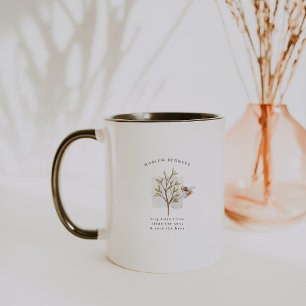 Mug Sauvez les abeilles   Monogramme de verdure à l'aq